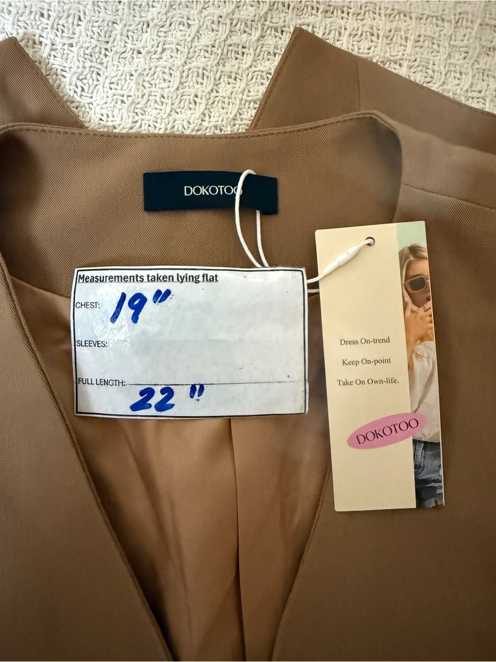 Pocketed Button Up Vest Size Medium - Picture 7 of 8